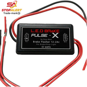 Stop-Alert FastFlash 120w brake flasher signal blinking lights modulator third flashing strobe controller dynamic module for LED and others, Preprogrammed 3 Patterns for motorcycles, cars & trucks