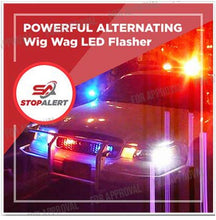 FastWagger 240w - Headlight Safety alternating flasher module electronic Wig Wag strobe controller relay - LED Incandescent Xenon Halogen HID Car Police Emergency Trucks 10A 12-24V 250FPM Stop-Alert