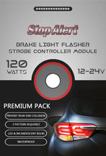 Stop-Alert FastFlash 120w brake flasher signal blinking lights modulator third flashing strobe controller dynamic module for LED and others, Preprogrammed 3 Patterns for motorcycles, cars & trucks
